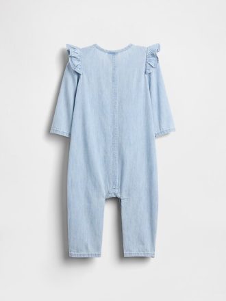 One-Piecă pentru bebeluși denim cu inimă