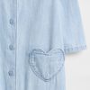 One-Piecă pentru bebeluși denim cu inimă One-Piecă pentru bebeluși denim cu inimă