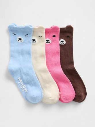 Șosete Bear Crew pentru bebeluși și copii mici (pachet de 4)
