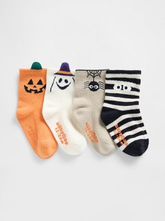 Șosete de Halloween pentru bebeluși și copii mici (pachet de 4)