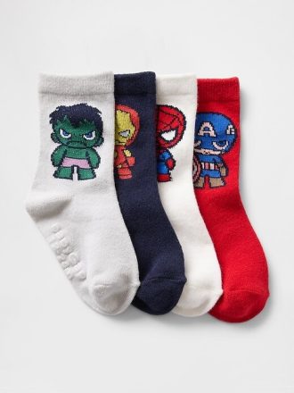 Șosete Marvel Crew pentru bebeluși și copii mici (pachet de 4)