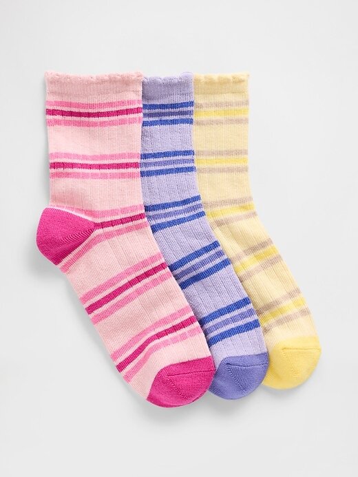 Șosete pentru copii Stripe Crew (pachet de 3) Șosete pentru copii Stripe Crew (pachet de 3)