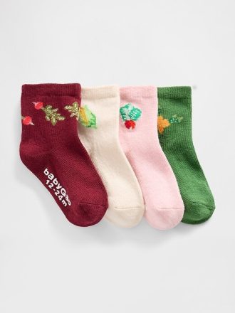 Șosete Quarter Crew pentru bebeluși și copii mici (pachet de 4)