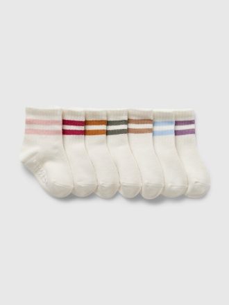 Șosete Varsity Stripe Quarter Crew pentru bebeluși și copii mici (pachet de 7) Șosete Varsity Stripe Quarter Crew pentru bebeluși și copii mici (pachet de 7)