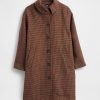 Palton pentru mașină Houndstooth din amestec de lână