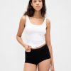 Pantalon scurt din bumbac elastic organic cu talie mare Pantalon scurt din bumbac elastic organic cu talie mare