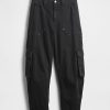 Pantaloni cargo cu talie medie