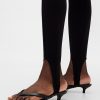 Pantaloni cu etrier dublu cu talie mare