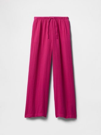 Pantaloni cu picioare largi pentru copii Crinkle Gauze