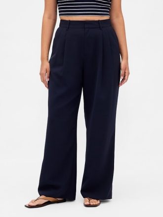 Pantaloni cu pliuri cu talie înaltă Curvy 365