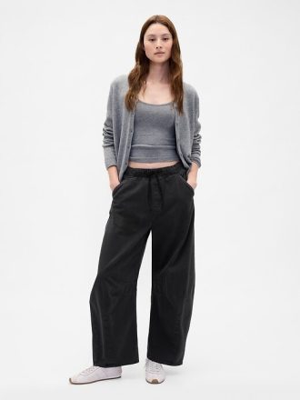Pantaloni cu talie mijlocie din twill Easy Horseshoe