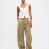Pantaloni cu talie mijlocie din twill Easy Horseshoe