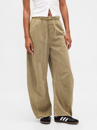 Pantaloni cu talie mijlocie din twill Easy Horseshoe
