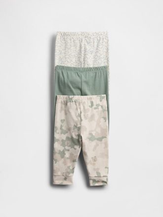 Pantaloni cu tragere din bumbac organic Baby First Favorites (pachet de 3)