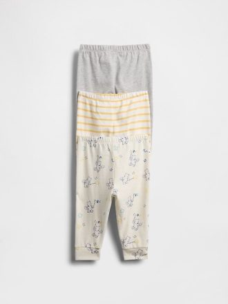 Pantaloni cu tragere din bumbac organic Baby First Favorites (pachet de 3)