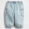 Pantaloni de jogging din denim cu buzunar Baby Bear Pantaloni de jogging din denim cu buzunar Baby Bear