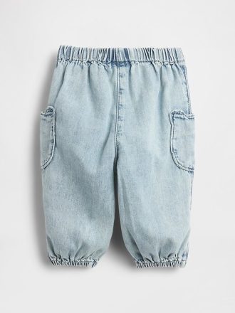 Pantaloni de jogging din denim cu buzunar Baby Bear