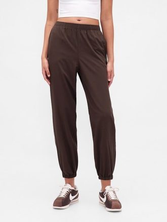 Pantaloni de jogging GapFit Tech cu talie mare cu fermoar