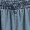 Pantaloni de jogging largi din denim cu talie mare pentru copii