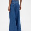 Pantaloni de marinar din denim cu talie mare GapStudio