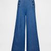 Pantaloni de marinar din denim cu talie mare GapStudio