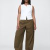 Pantaloni de parașută cu talie medie Pantaloni de parașută cu talie medie