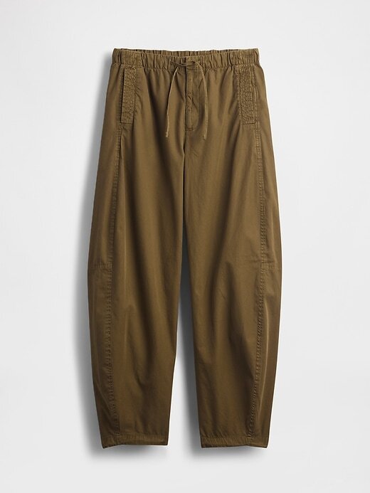 Pantaloni de parașută cu talie medie Pantaloni de parașută cu talie medie