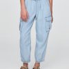 Pantaloni de parașuta cargo din denim pentru copii Pantaloni de parașuta cargo din denim pentru copii