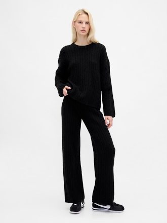 Pantaloni de pulover CashSoft din tricot cu cablu