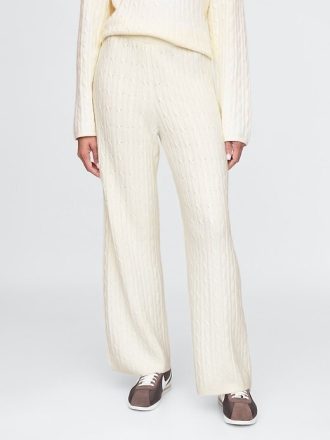 Pantaloni de pulover CashSoft din tricot cu cablu