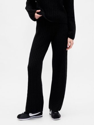 Pantaloni de pulover CashSoft din tricot cu cablu
