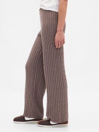 Pantaloni de pulover CashSoft din tricot cu cablu