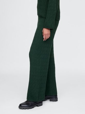 Pantaloni de pulover CashSoft din tricot cu cablu