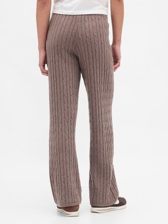 Pantaloni de pulover CashSoft din tricot cu cablu