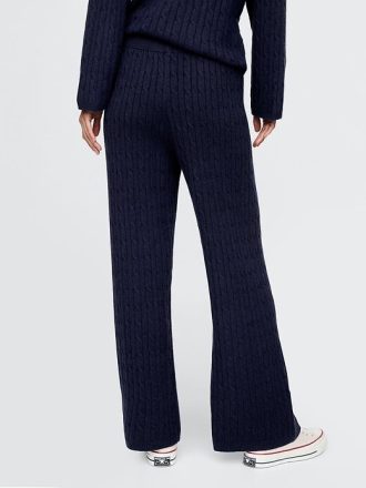 Pantaloni de pulover CashSoft din tricot cu cablu