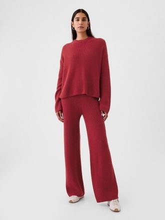 Pantaloni de pulover CashSoft Shaker-Stitch