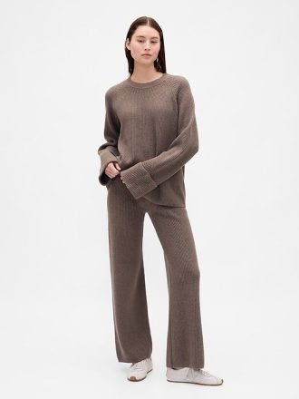 Pantaloni de pulover CashSoft Shaker-Stitch