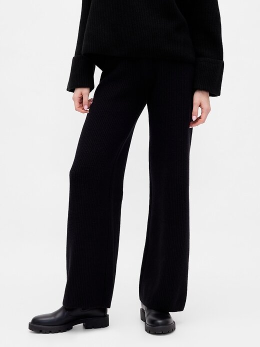 Pantaloni de pulover CashSoft Shaker-Stitch Pantaloni de pulover CashSoft Shaker-Stitch