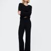 Pantaloni de pulover cu coaste late CashSoft Pantaloni de pulover cu coaste late CashSoft