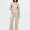 Pantaloni de pulover cu coaste late CashSoft Pantaloni de pulover cu coaste late CashSoft