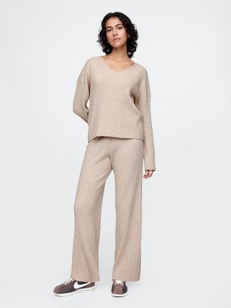 Pantaloni de pulover cu coaste late CashSoft