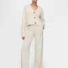 Pantaloni de pulover relaxați 100% bumbac Pantaloni de pulover relaxați 100% bumbac