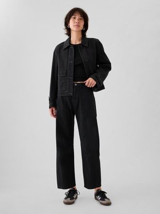 Pantaloni de sarg cu talie medie