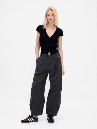 Pantaloni de sarg cu talie medie