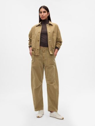 Pantaloni de sarg cu talie medie
