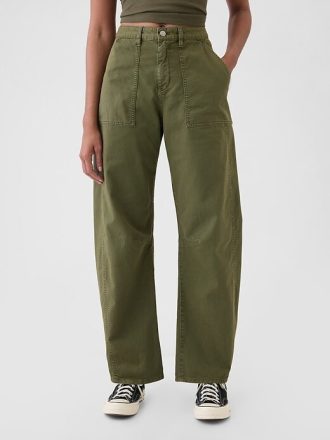 Pantaloni de sarg cu talie medie