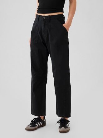 Pantaloni de sarg cu talie medie