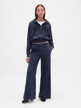 Pantaloni de sport largi cu logo VintageSoft