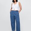 Pantaloni din denim din tifon de bumbac Easy Barrel