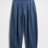 Pantaloni din denim din tifon de bumbac Easy Barrel